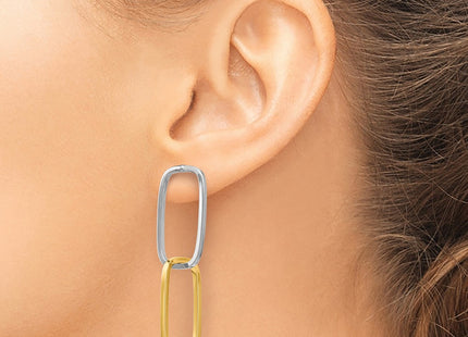 14k Two-tone Earrings Style TF1307YW - Classique Jewelry Inc.