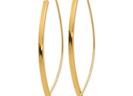 14k Square Tube Wire Threader Earrings (Style TF1317)