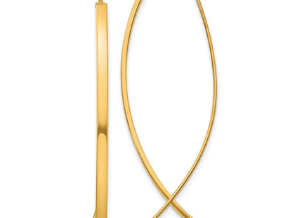 14k Square Tube Wire Threader Earrings (Style TF1317)