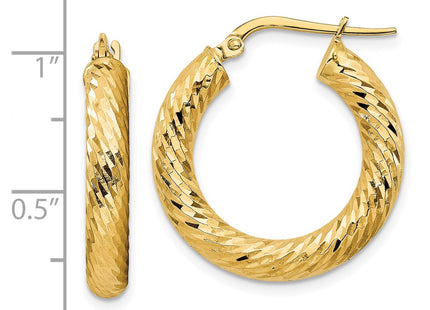 14k Yellow Gold Earrings Style TF1333 - Classique Jewelry Inc.