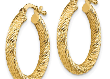 14K gold hoop earrings, alternate view