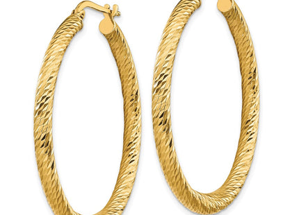 14K gold hoop earrings, alternate view