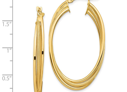 14k Yellow Gold Earrings Style TF1351 - Classique Jewelry Inc.