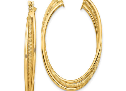 14k Yellow Gold Earrings Style TF1351 - Classique Jewelry Inc.