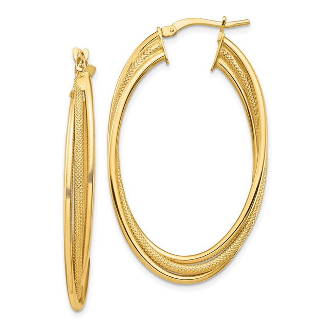 14k Yellow Gold Earrings Style TF1351 - Classique Jewelry Inc.