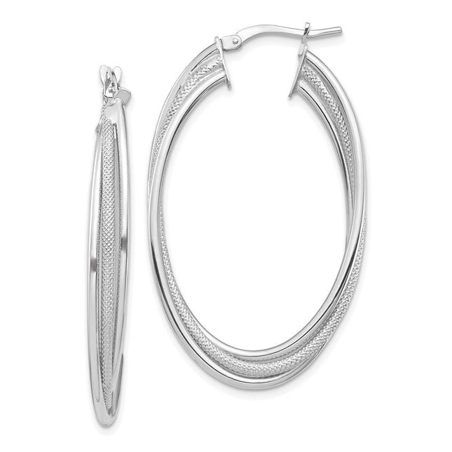 14k White Gold Earrings Style TF1351W - Classique Jewelry Inc.