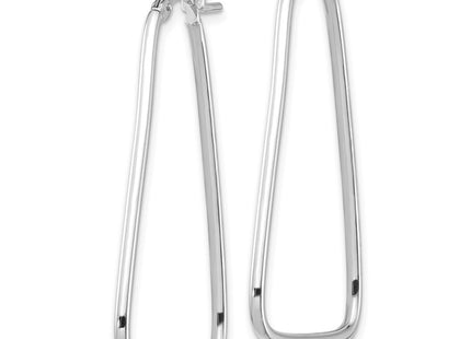 14K white gold hoop earrings, alternate view
