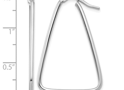 14K white gold hoop earrings, further view