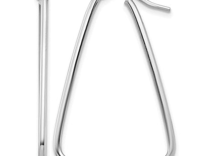 14K white gold hoop earrings