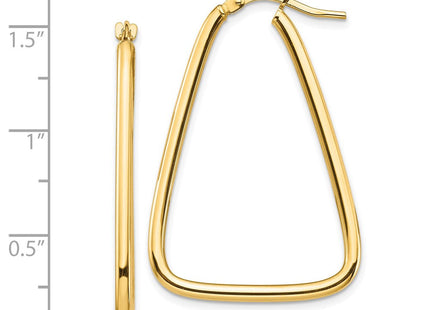 14K gold hoop earrings, further view