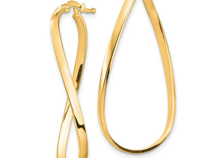 14K gold hoop earrings, alternate view