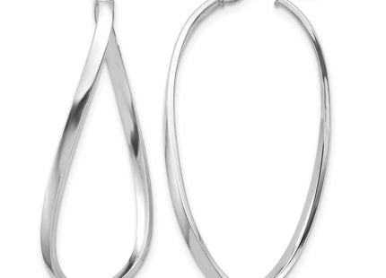 14K white gold hoop earrings