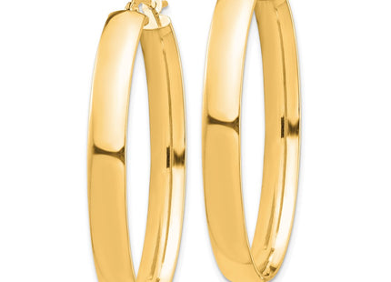 14K gold oval hoop earrings, alternate view