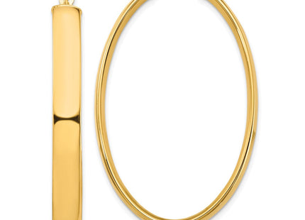 14k High Polished Oval Hoop Earrings (Style TF1410)