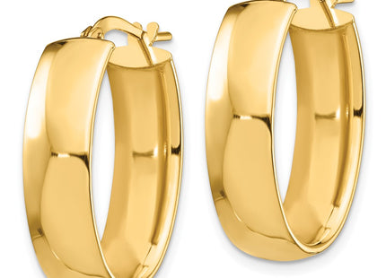 14K gold oval hoop earrings, alternate view