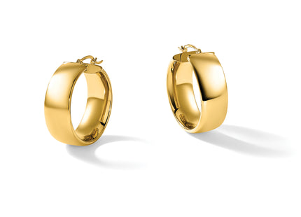 14k High Polished Small Hoop Earrings