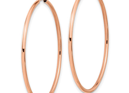 14k Rose Gold Polished Endless Hoop Earrings (Style TF1433)
