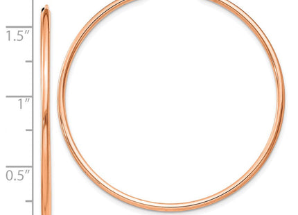 14k Rose Gold Polished Endless Hoop Earrings (Style TF1433)