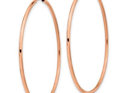 14k Rose Gold Polished Endless Hoop Earrings (Style TF1434)