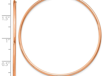 14k Rose Gold Polished Endless Hoop Earrings (Style TF1434)