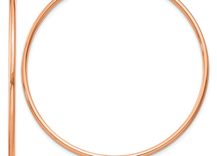 14k Rose Gold Polished Endless Hoop Earrings (Style TF1434)