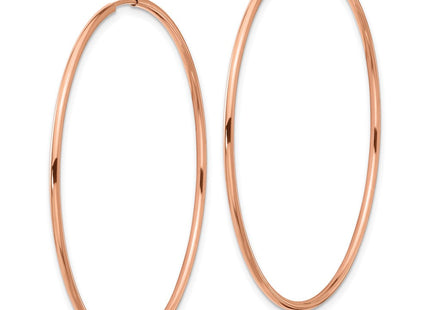14k Rose Gold Polished Endless Hoop Earrings (Style TF1435)