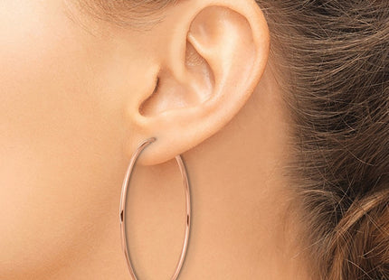 14k Rose Gold Polished Endless Hoop Earrings (Style TF1435)