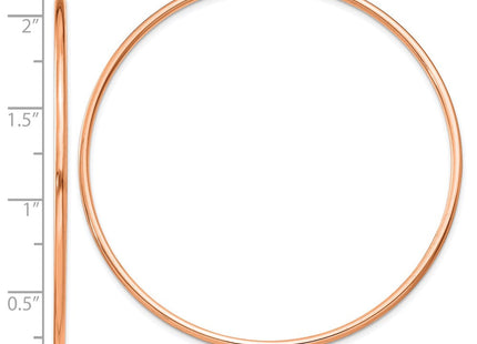 14k Rose Gold Polished Endless Hoop Earrings (Style TF1435)
