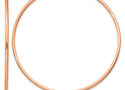 14k Rose Gold Polished Endless Hoop Earrings (Style TF1435)