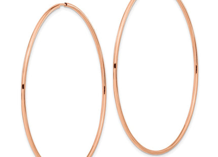14k Rose Gold Polished Endless Hoop Earrings (Style TF1436)