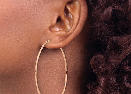 14k Rose Gold Polished Endless Hoop Earrings (Style TF1436)