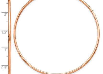 14k Rose Gold Polished Endless Hoop Earrings (Style TF1436)