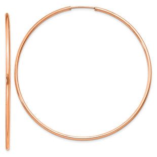 14k Rose Gold Polished Endless Hoop Earrings (Style TF1436)
