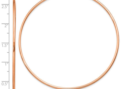 14k Rose Gold Polished Endless Hoop Earrings (Style TF1437)