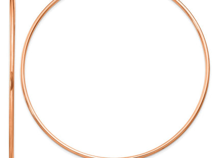 14k Rose Gold Polished Endless Hoop Earrings (Style TF1437)
