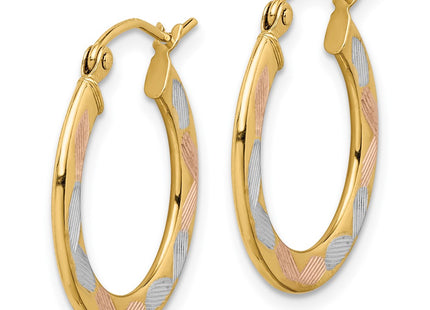 14K gold hoop earrings, alternate view