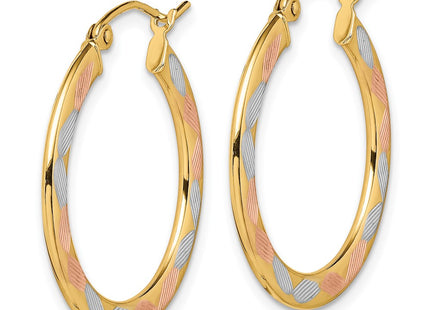 14K gold hoop earrings, alternate view