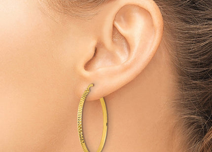 14K Polished Diamond-Cut Hoop Earrings (Style TF1448)
