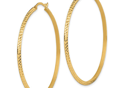 14K Polished Diamond-Cut Hoop Earrings (Style TF1449)