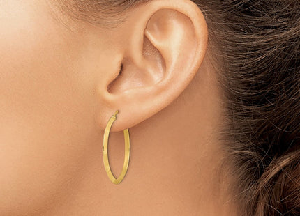 14K Polished Diamond-Cut Hoop Earrings (Style TF1450)