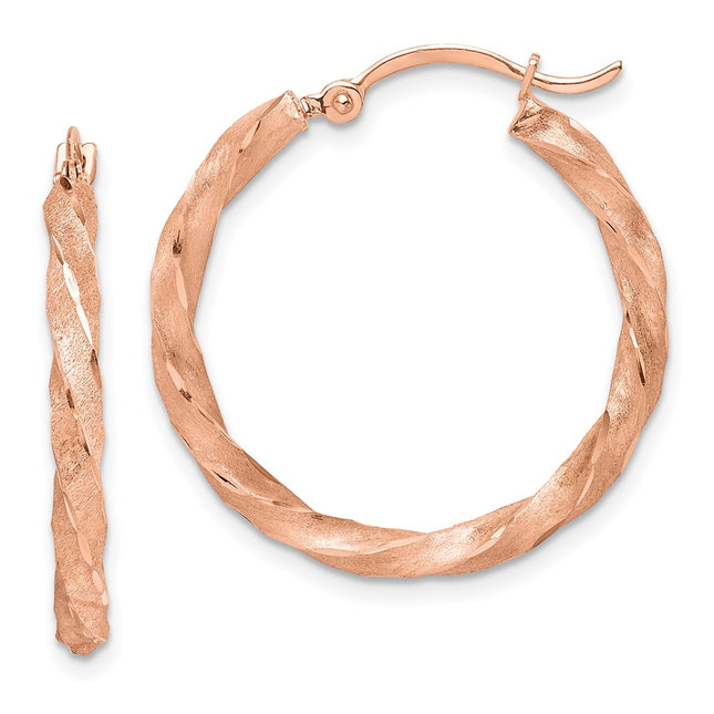 14k Rose Gold Earrings Style TF1471 - Classique Jewelry Inc.