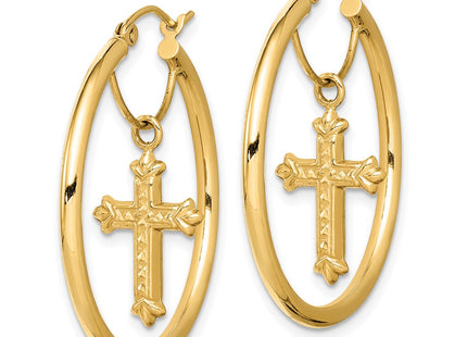 14k Yellow Gold Earrings Style TF1514 - Classique Jewelry Inc.