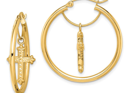 14k Yellow Gold Earrings Style TF1514 - Classique Jewelry Inc.
