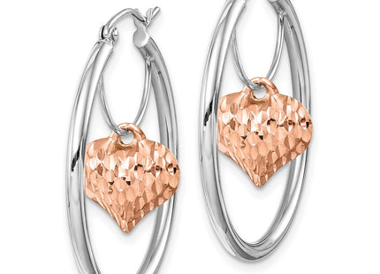 14k Two-tone Earrings Style TF1517 - Classique Jewelry Inc.