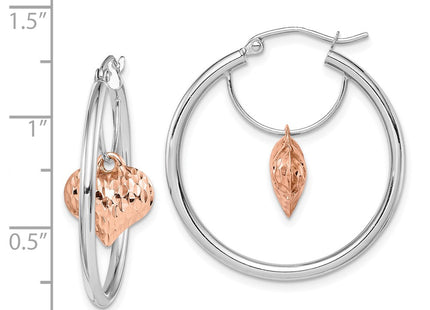 14k Two-tone Earrings Style TF1517 - Classique Jewelry Inc.