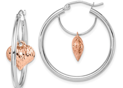 14k Two-tone Earrings Style TF1517 - Classique Jewelry Inc.