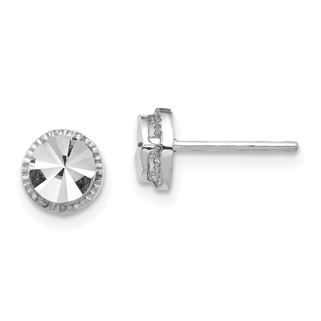 14k White Gold Earrings Style TF1535 - Classique Jewelry Inc.