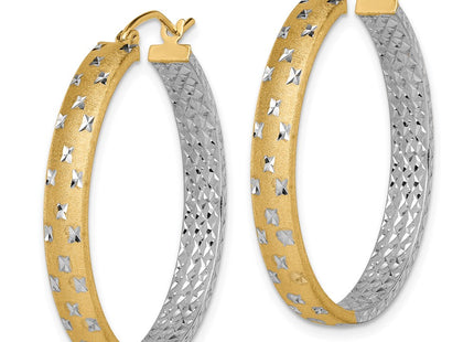 14K gold hoop earrings, alternate view