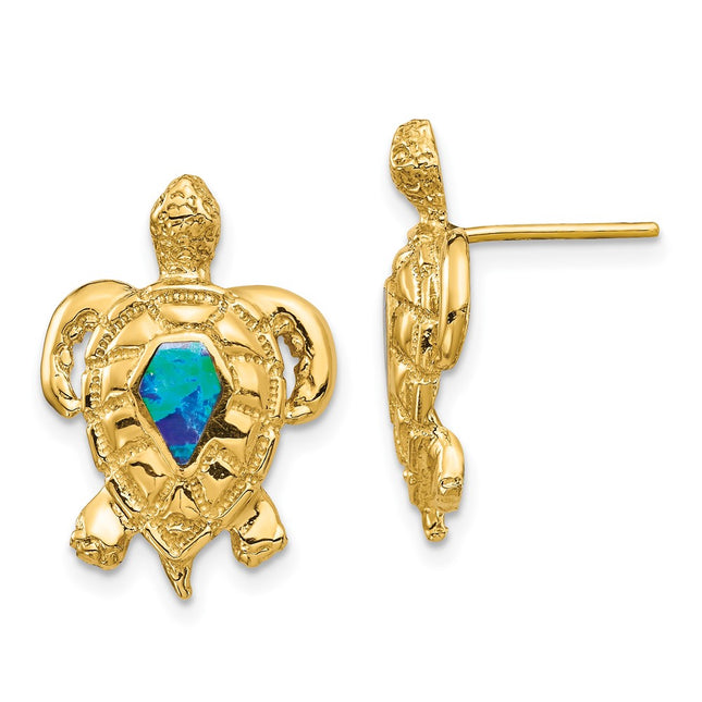 14k Yellow Gold Earrings Style TF1595 - Classique Jewelry Inc.