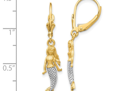 14k Yellow & Rhodium Earrings Style TF1598 - Classique Jewelry Inc.
